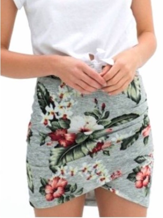 Zara Dresses & Skirts - Zara Draped Tropical Floral Mini Skirt Size Medium